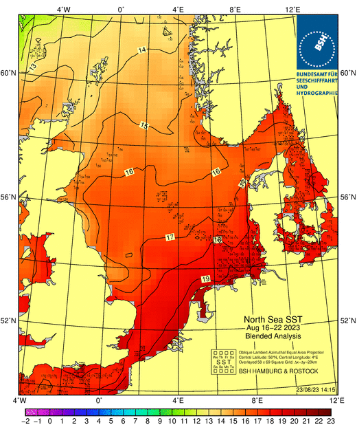 Meerestemperatur Nordsee